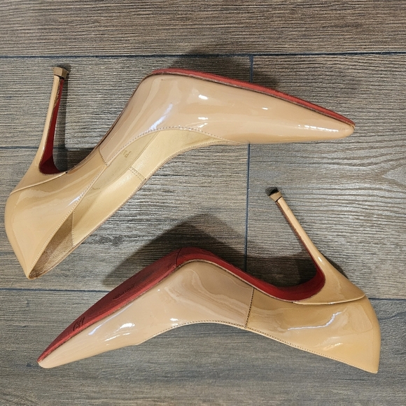 Christian Louboutin Women's Tan Patent Pumps - Size 36 1/2 - Picture 7 of 15